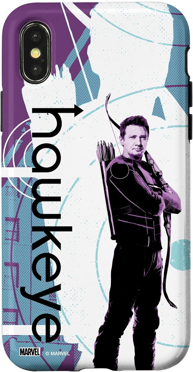 iPhone 14 Pro Max Marvel Hawkeye Clint Barton Halftone Character Poster Case