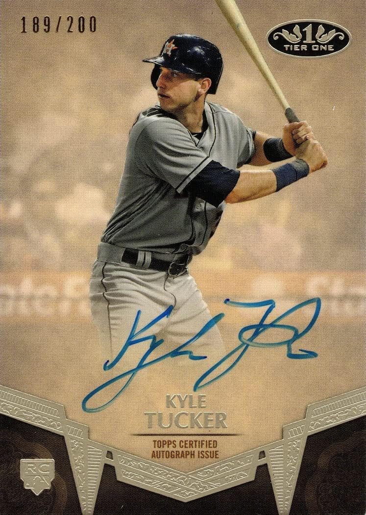 2019 Topps Tier One Baseball #BA-KTU Kyle Tucker Certified Autograph Rookie Card - Only 200 made