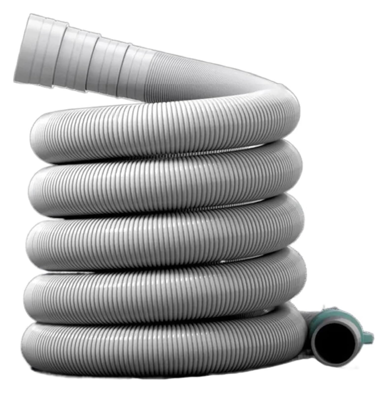 Set Di Fascette for Tubo Corrugato, Prolunga for Tubo Di Scarico for Lavatrice, Lavastoviglie, Grigio, 1 M-5 M(5m)