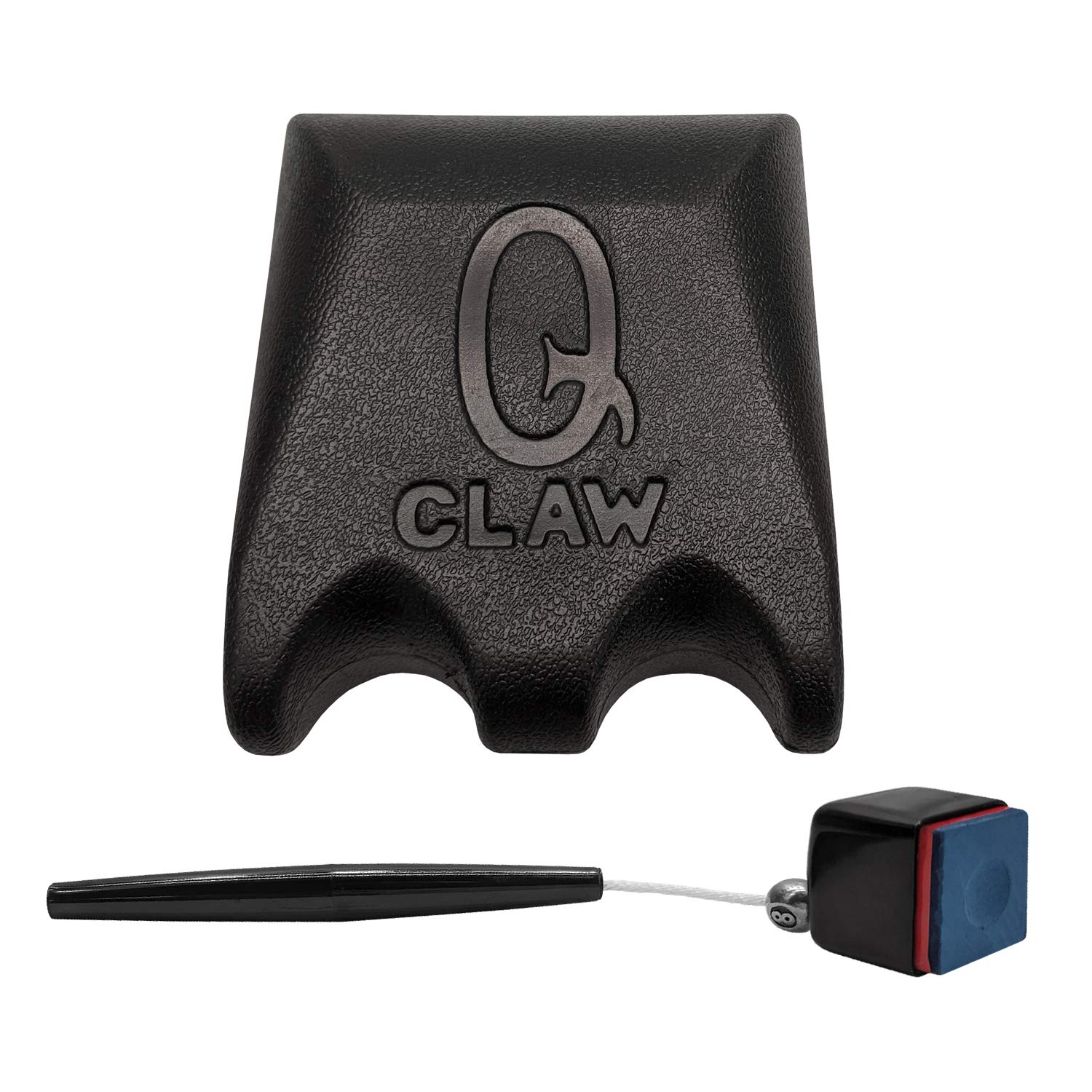 Q Claw Black 2 Pool Cue Holder with Pocket Chalker