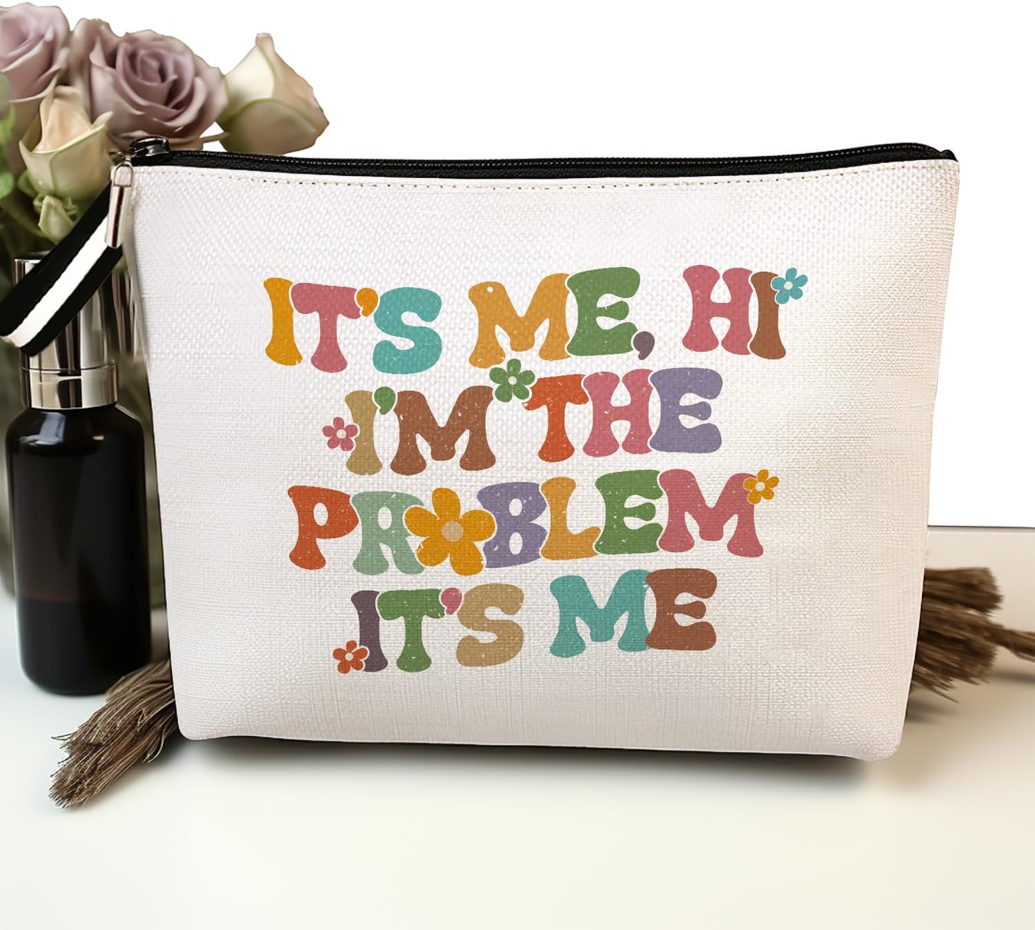 It's Me Hi I'm The Problem It's Me Cosmetic Bag for Women Music Makeup Bag Fans Gift, Singer Makeup Bag Music Lover Merch, Travel Makeup Bag6JM239 image 5