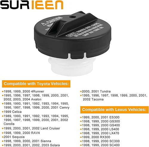 Miniatura 3 de 77310-48020 Tapa de gasolina compatible con Toyota Lexus, 4Runner 1998-2000, Avalon 1995-2004, Camry 1989-2001, Corolla 1989-2002, Tacoma 1995-2002,