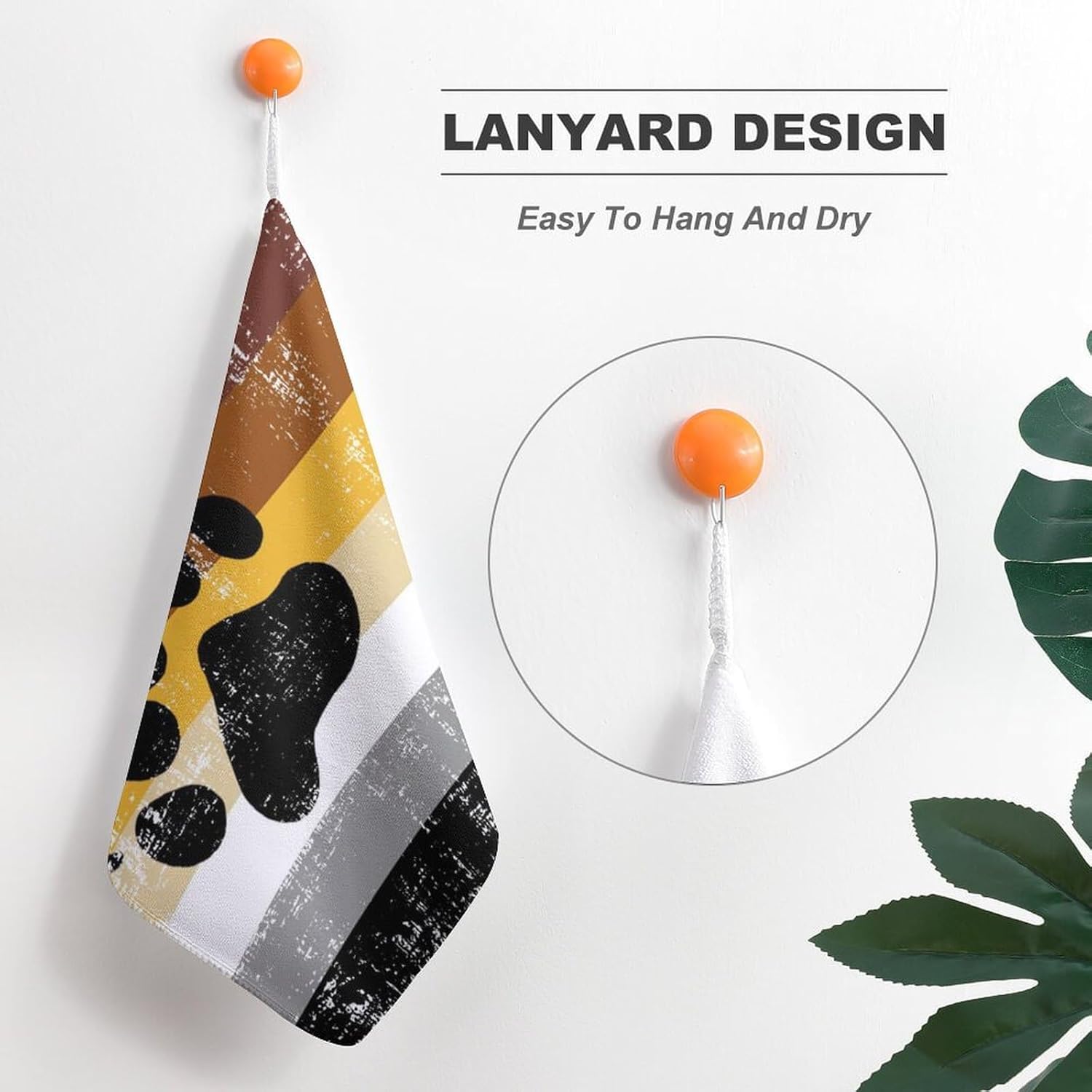Bear Gay Pride Flag Hand Towels Soft Kitchen Towels Decorative Towels Small Towel Handkerchiefs with Hanging Loop