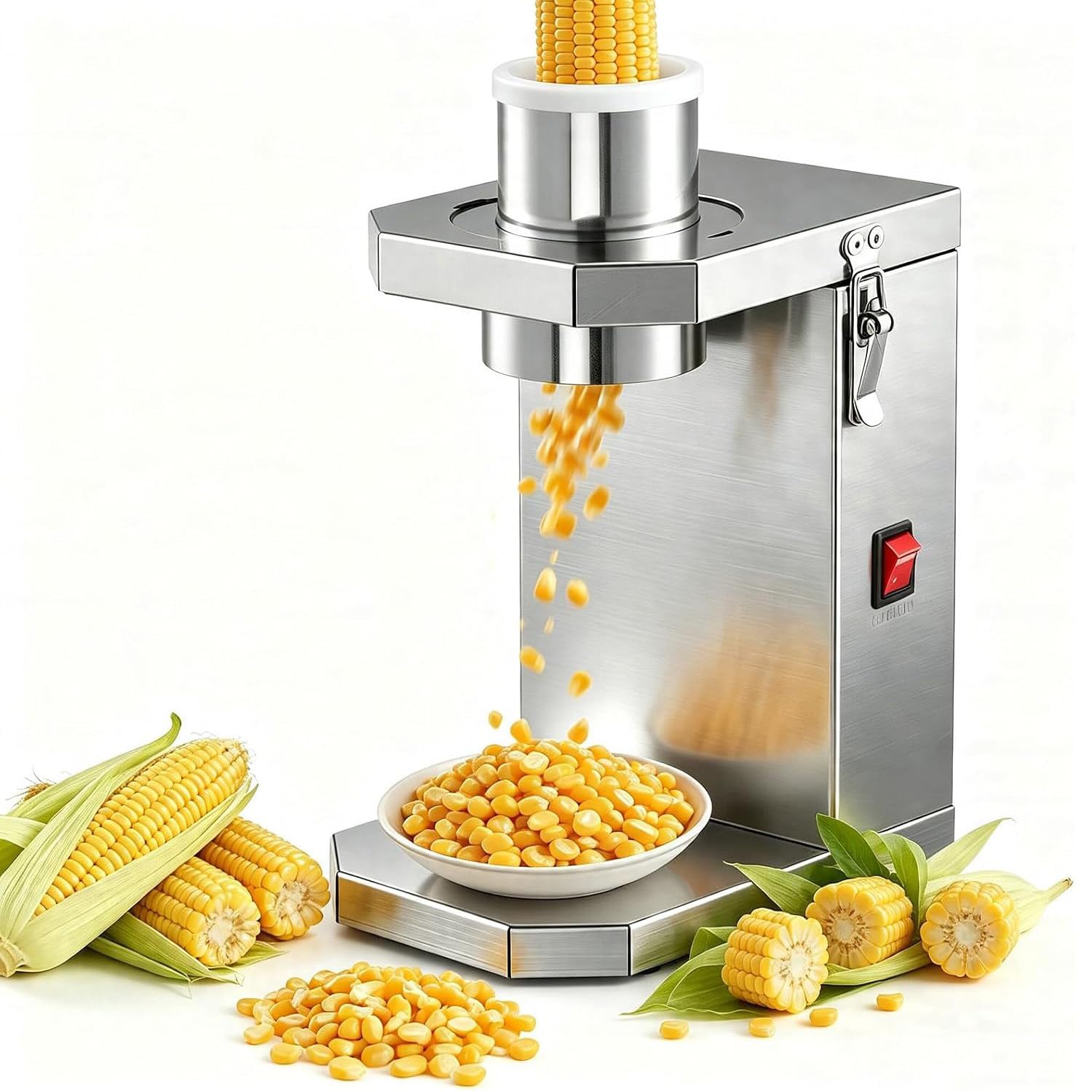 LSHFYV Automatic Corn Sheller Machine, 8.47 lb Portable Countertop Unit