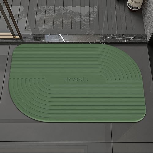 Miniatura 9 de DRYSOLU Tapete de baño de piedra de tierra de diatomeas, tapete de ducha de piedra de secado rápido, ultra absorbente, tapete de diatomita, tapete