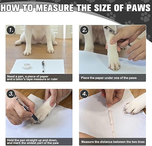 Miniatura 9 de EXPAWLORER 6 piezas de calcetines antideslizantes para perros para evitar que lamen las patas, zapatos de perro para el invierno, botas de perro de