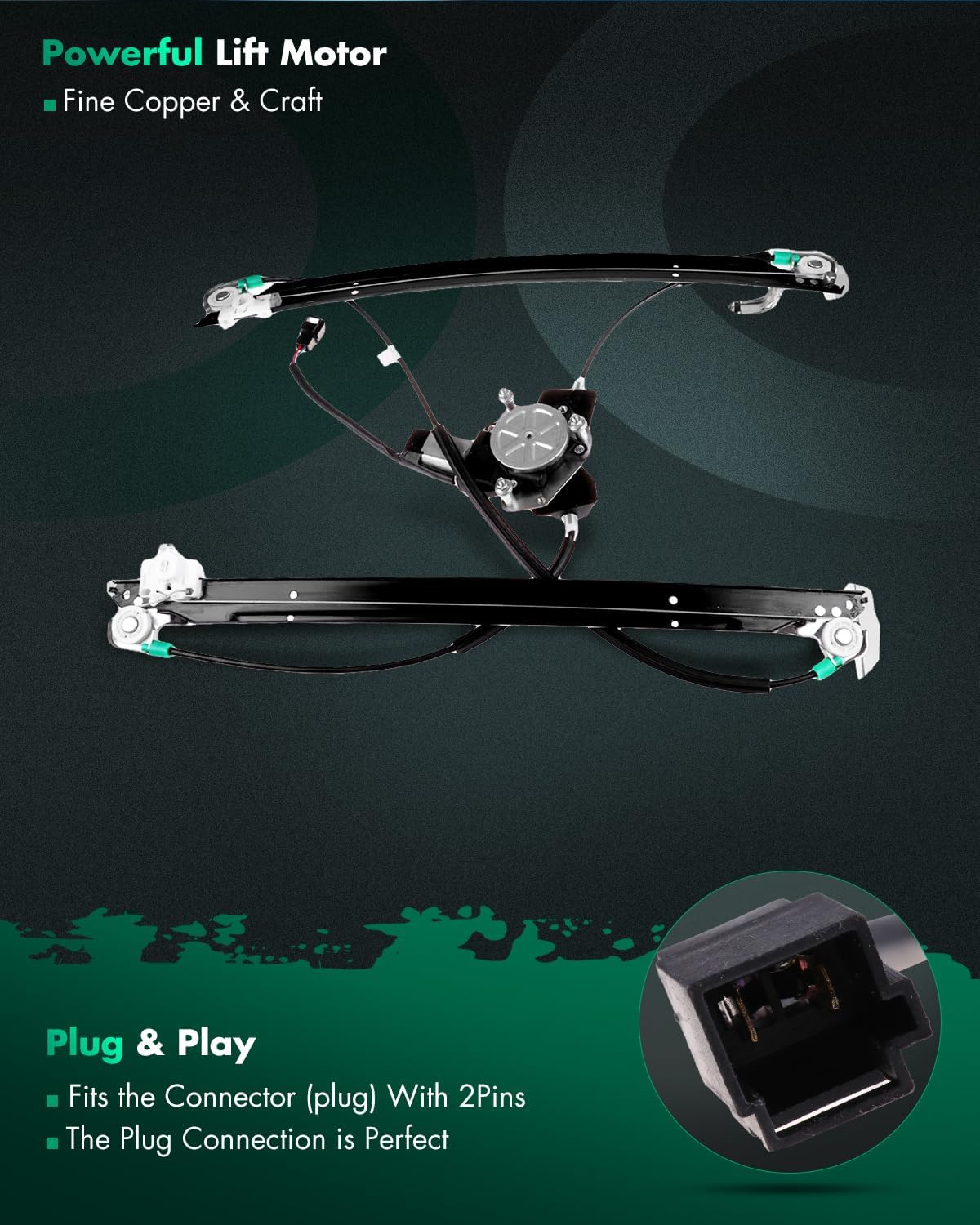 SCITOO Front Left Power Window Regulator Replacement for 2001-2003 for Chrysler Town & Country,2001-2003 for Chrysler Voyager,2001-2003 for Dodge Caravan,2001-2003 for Dodge Grand Caravan,741-823