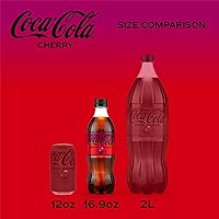 Vista 5 de Coca-Cola Zero Sugar Cherry Diet Soda - Bebida suave, 16.9 onzas líquidas, paquete de 6
