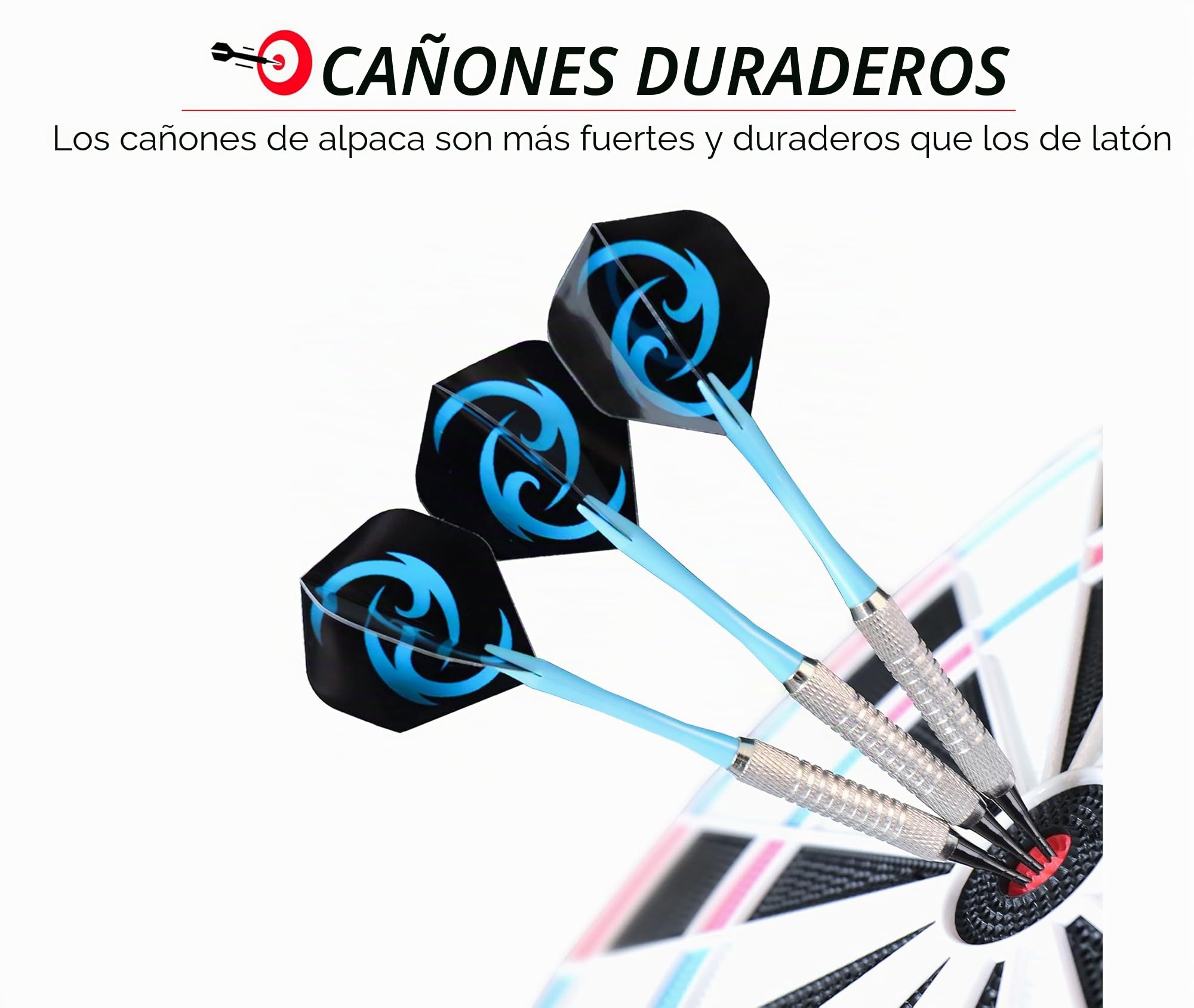 Dardos Punta Plastico para Dianas Electronicas Profesionales 24 Plumas 8 Patrones 50 Puntas 2 Protectores