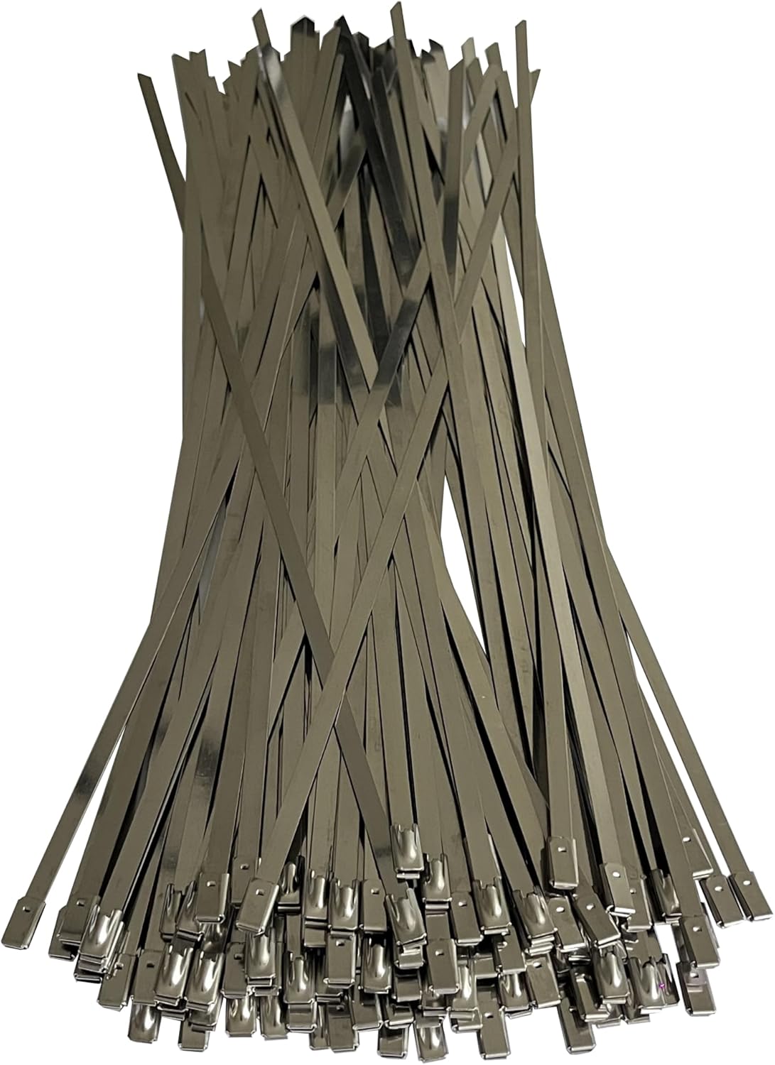 Nickel-plated Stainless Steel Zip Ties 99-pack 0.18×11.8inches Metal Zip Ties heavy duty outdoor self-locking Bundle, connect and fix various cables, wire ducts, fences and wire meshes