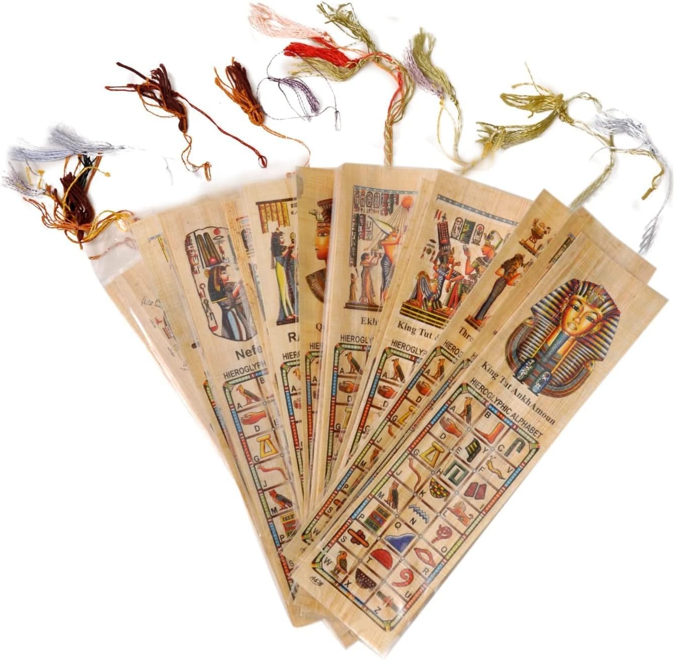 30 Blank Egyptian Papyrus Sheets for Art Projects and Schools 8x12 Inch (20x30 Cm) + 2 Bookmark Gift