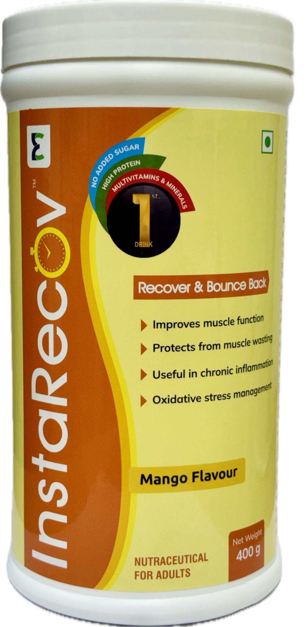InstaRecov - No Added Sugar, High Protien, Multivitamins & Minerals (Mango,400gm) (B0CRL42LMV) Amazon Price History, Amazon Price Tracker