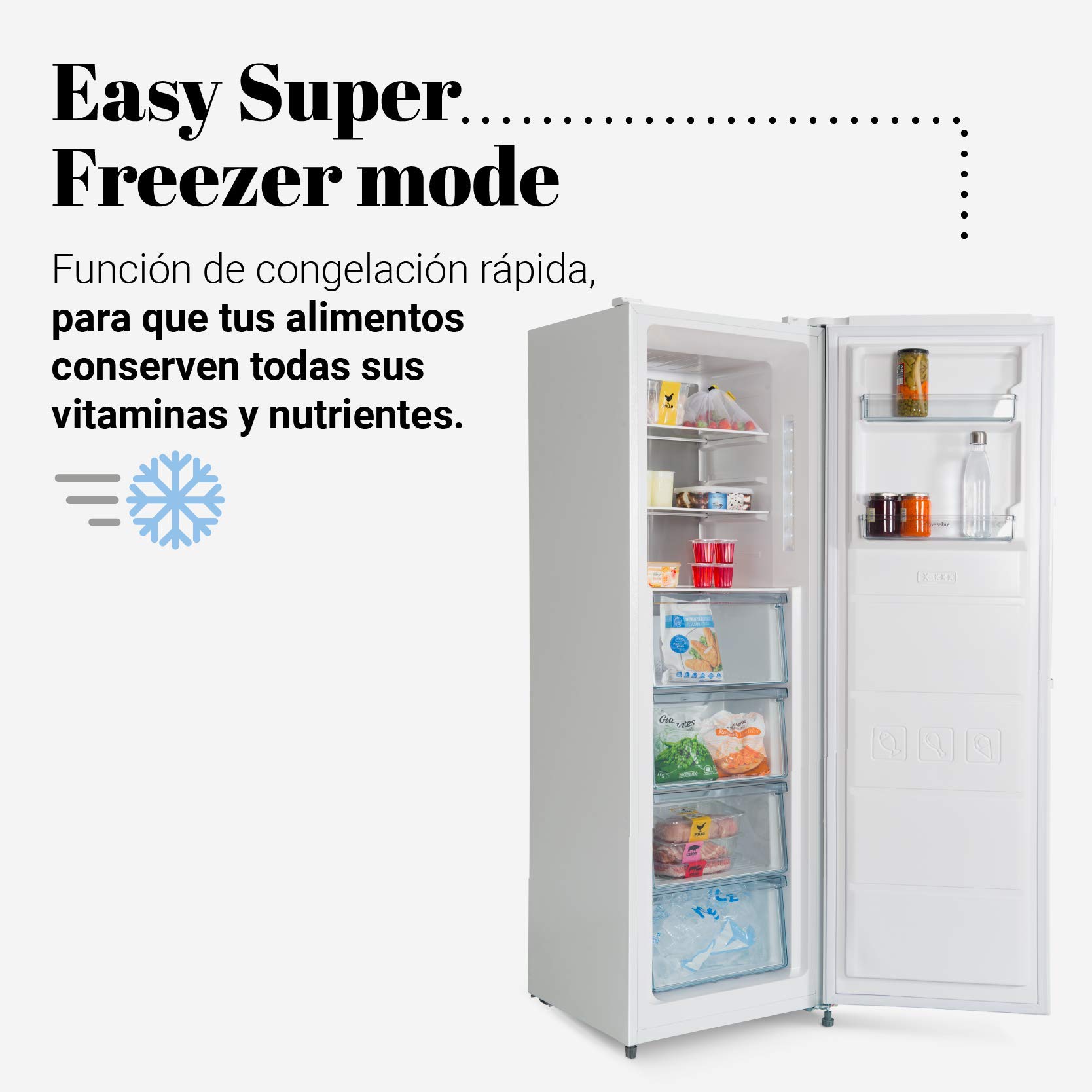 Congelatore Beko No Frost 286 Litri - Classe E, Inverter, Bianco, Dimensioni 186x60x75cm - Foto 13