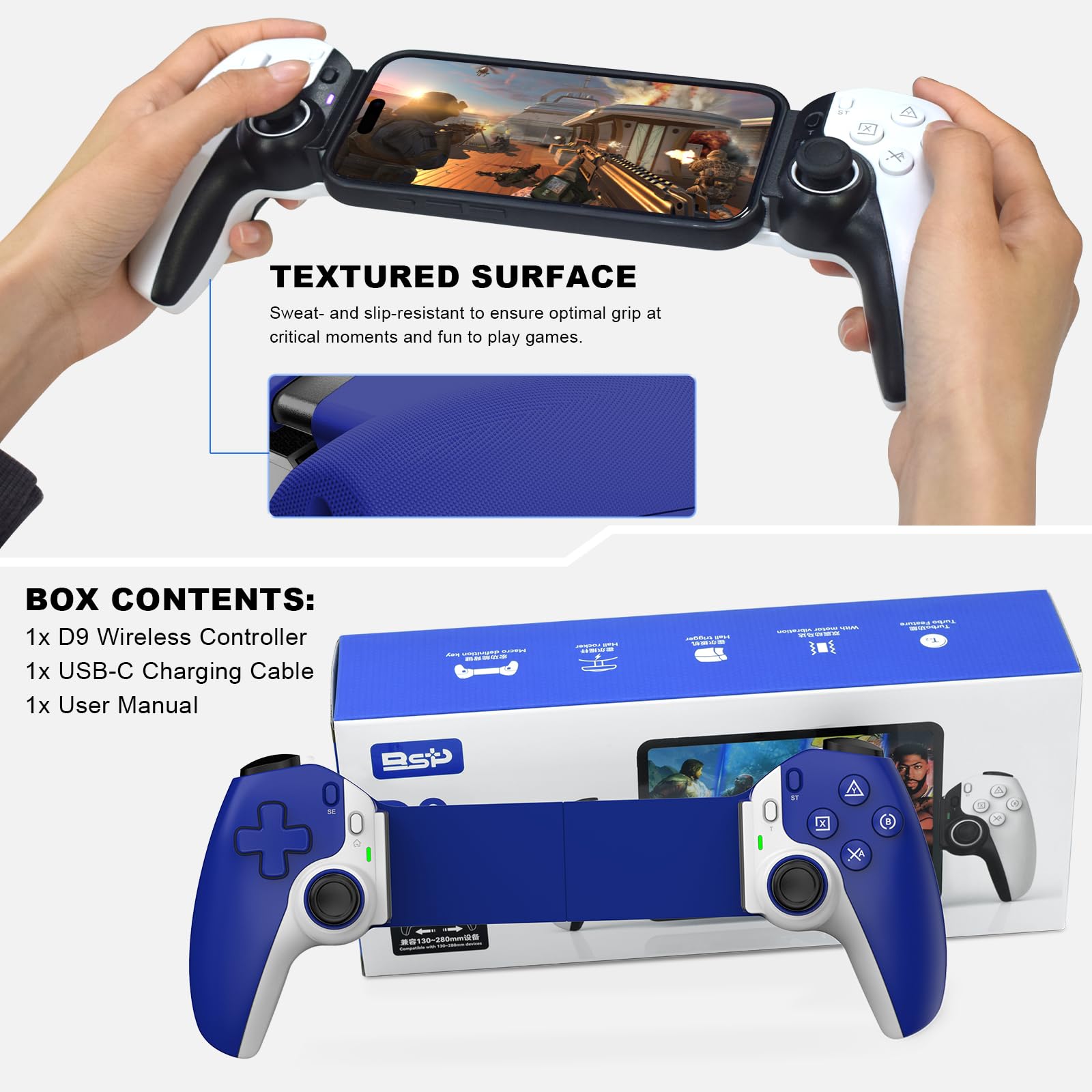 Controller Wireless Per Telefono/Tablet - D9 Con Pulsanti Programmabili, Per Cloud Gaming - Foto 4