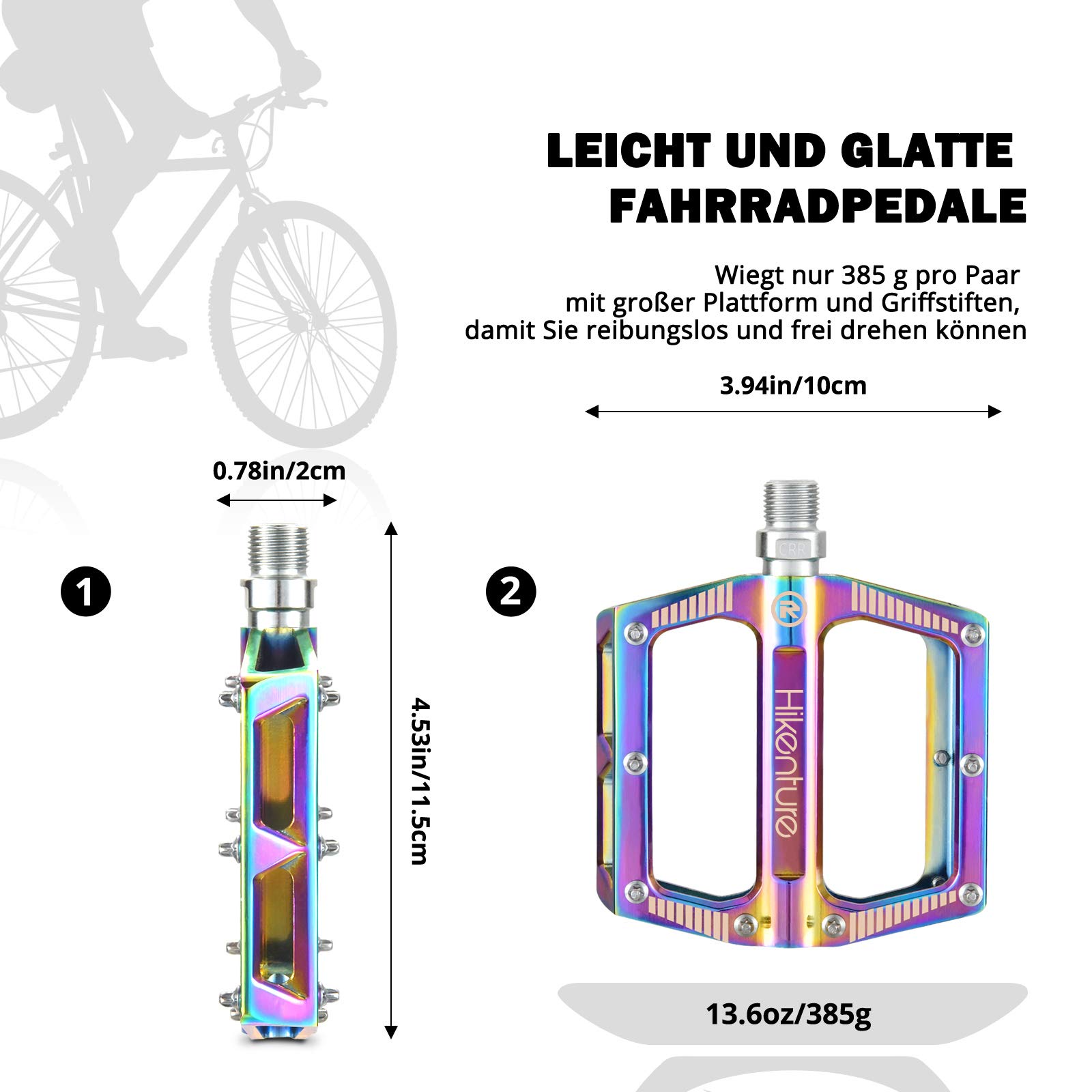 Aluminium platte MTB-fietspedalen ROCKBROS