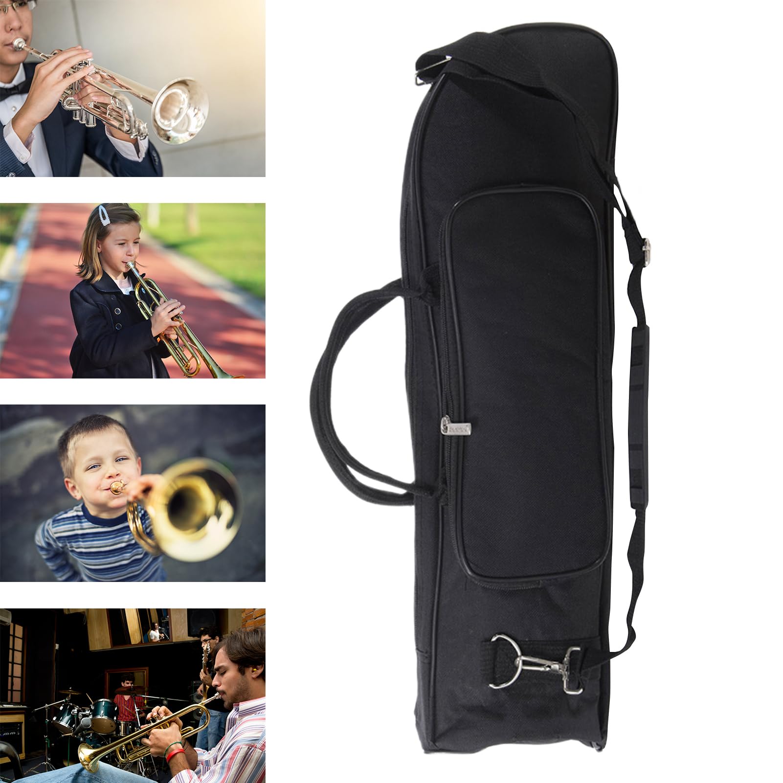 Étui de Transport pour Trompette, Sac de Transport pour Trompette - Étui à Dos pour Trompette de Transport | Pochette Trompette à bandoulière avec Double Fermeture éclair pour Hommes Femmes