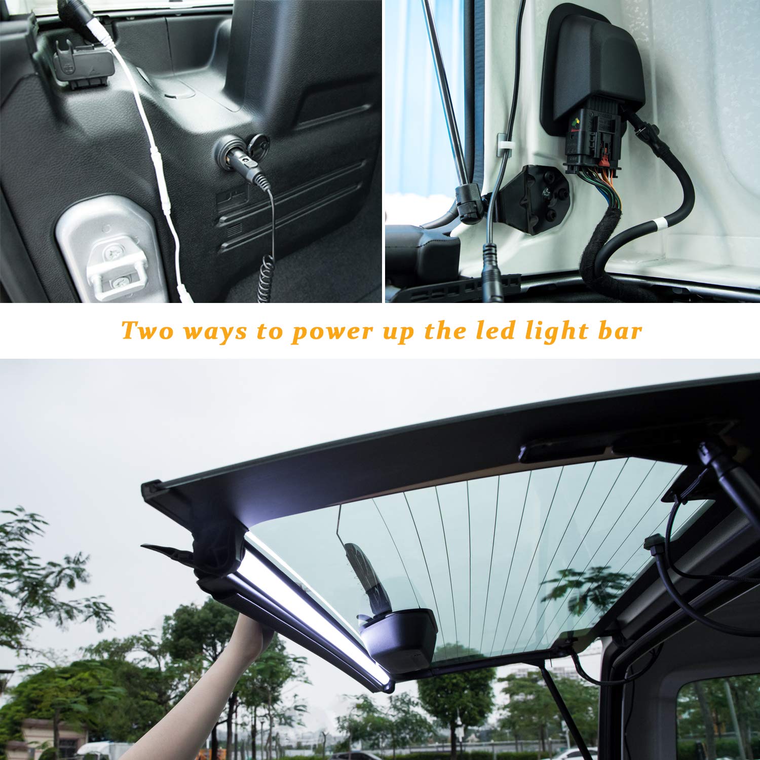 Tailgate Windshield Rear Glass Lift Gate LED Hatch Dome Light Bar Fit