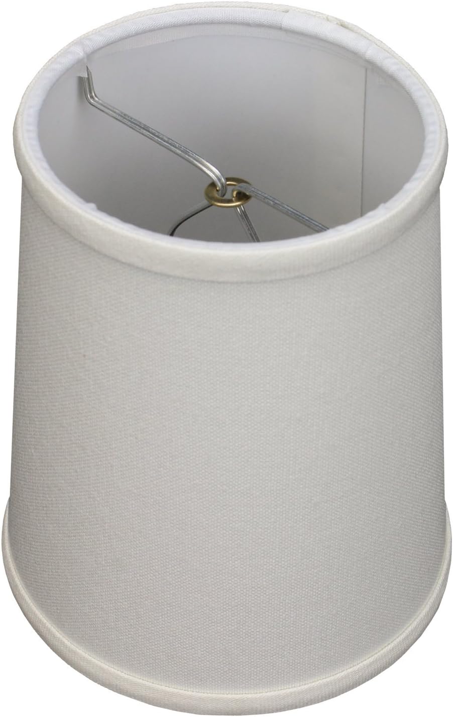 FenchelShades.com Lampshade 4" Top Diameter x 5" Bottom Diameter x 6" Slant Height with Clip-On Attachment for Standard Edison-Style Lightbulb (Linen Cream)