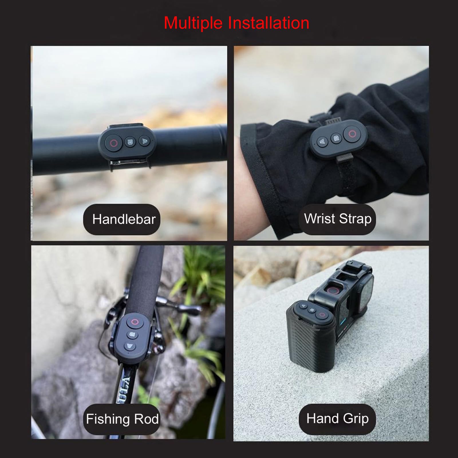 Télécommande Bluetooth pour appareil photo DJI Osmo Action 5 Pro/Action 4/Osmo 360, portée de 30 m, prise de vue et zoom pour téléphones iOS et Android