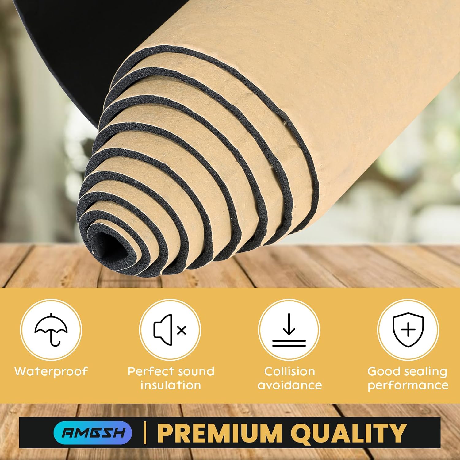 1/8” T X 12” W X 54”L Sponge Neoprene with Adhesive Foam Rubber Sheet image 3