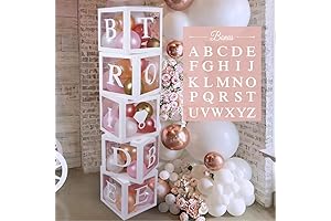 96 PC Bridal Shower Decorations Balloon Boxes