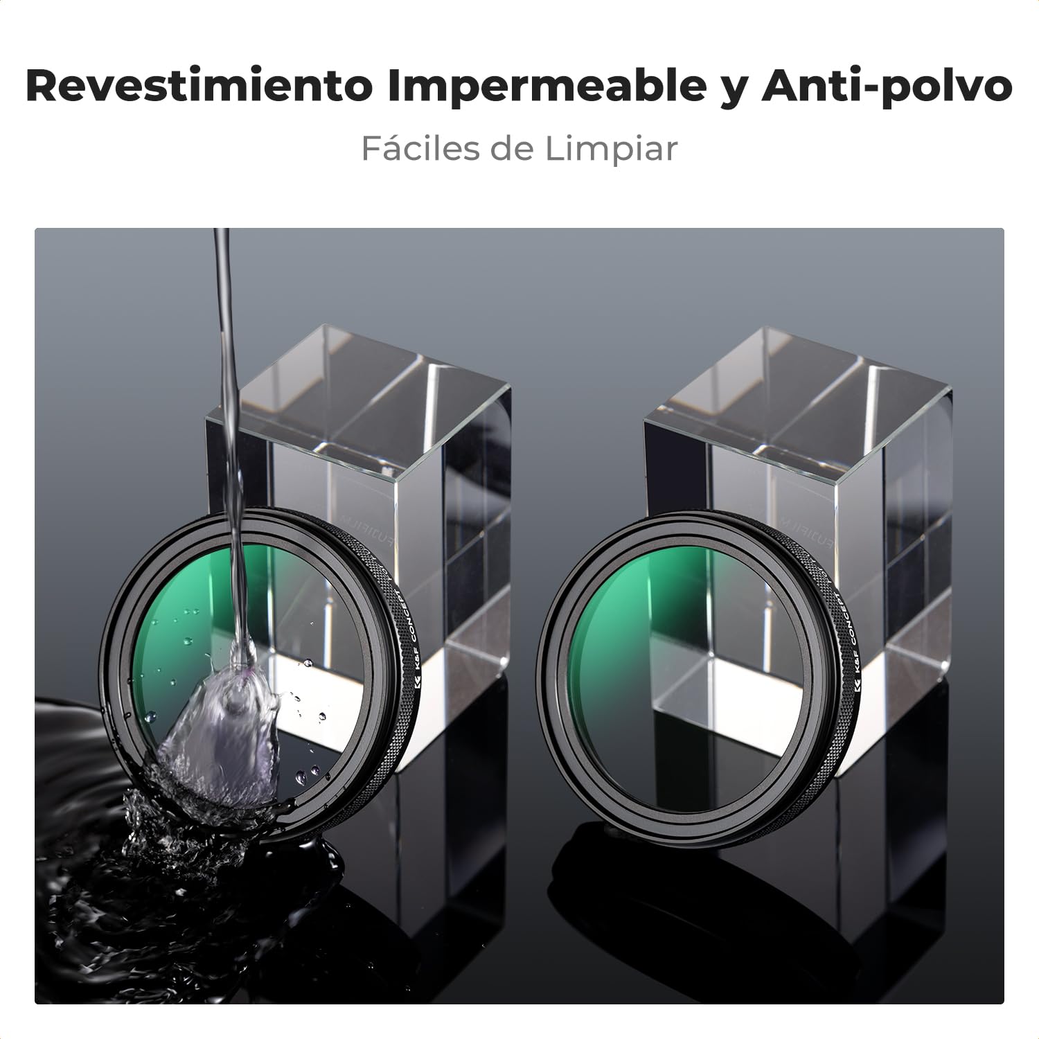 K&F CONCEPT Nano-Xcel Filtro MCUV Comaptible con FujiFlim X100 Series | Filtro de Protección con Nano Revestimiento Compatible con Fujifilm X100 X100S X100F X100T X100V X100VI(NEGRO)- FP715