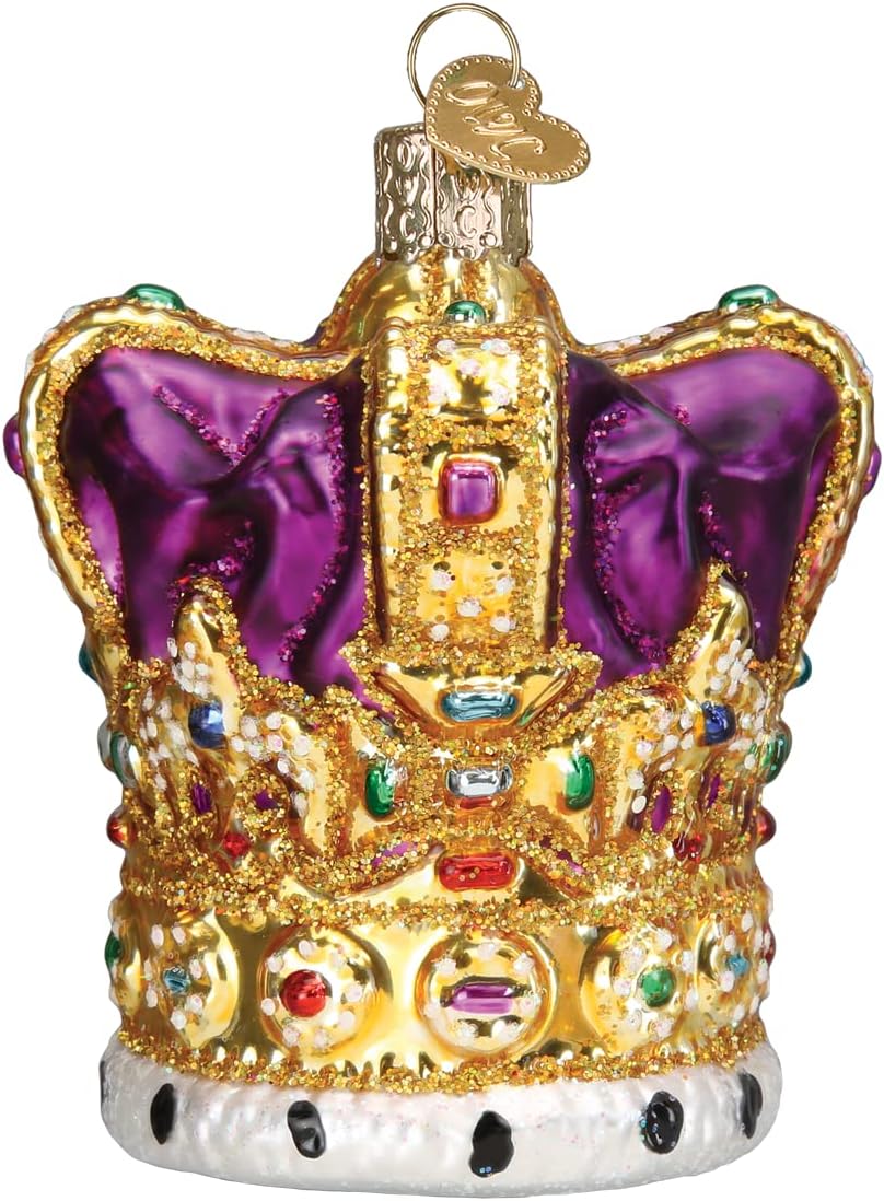 Old World Christmas King's Crown Glass Blown Ornament for Christmas Tree, Handcrafted Holiday Decoration, Royalty Collection - Image 2