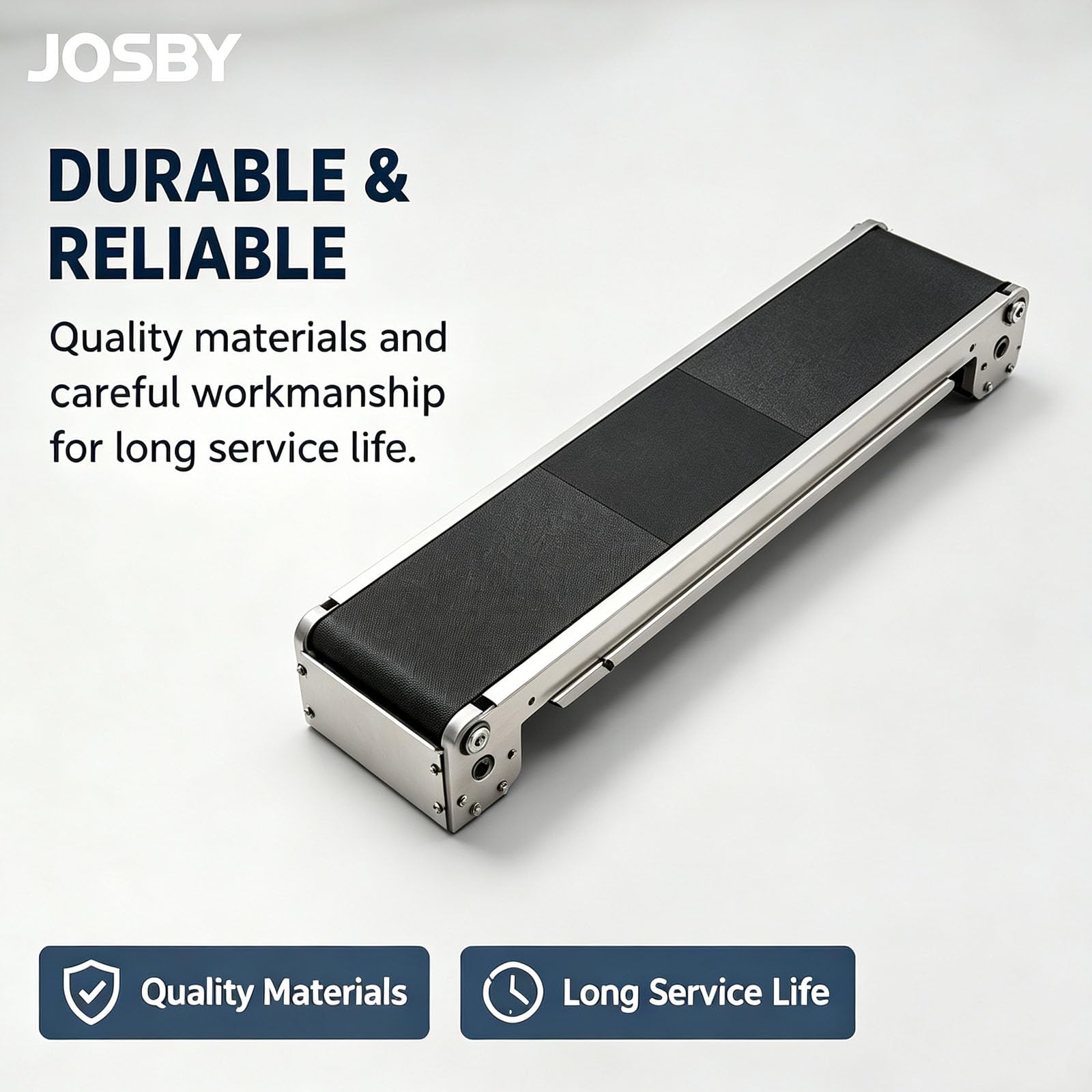 JOSBY Convoyeur Automatique en Acier Inoxydable, 24 V CC, pour Table, Charge Maximale De 5 Kg, Faible Niveau Sonore, Idéal pour Les Chaînes De Montage, Le Tri Demballages Et La Livraison Logistique
