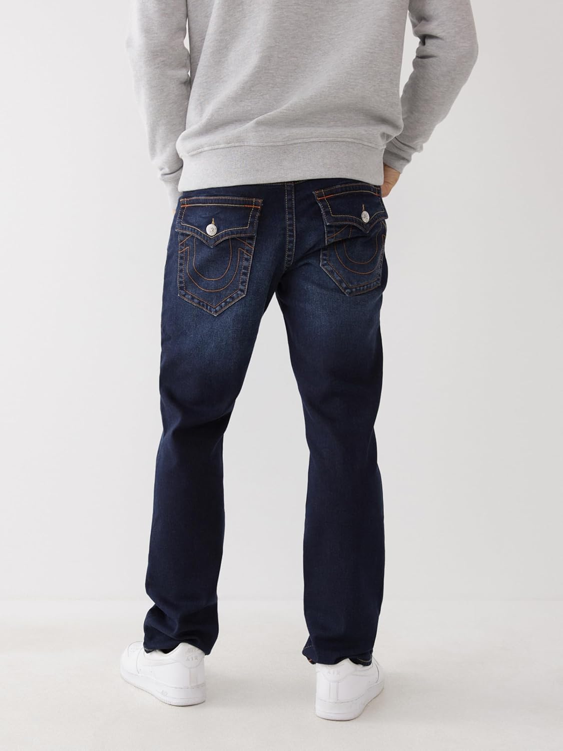 True Religion Men’s Ricky Straight Leg Jeans with Back Flap Pockets – Mens Jeans - Image 6