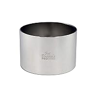 Vista 2 de Fat Daddio's anillos de pastelería y molde redondo para tortas de acero inoxidable, Plateado