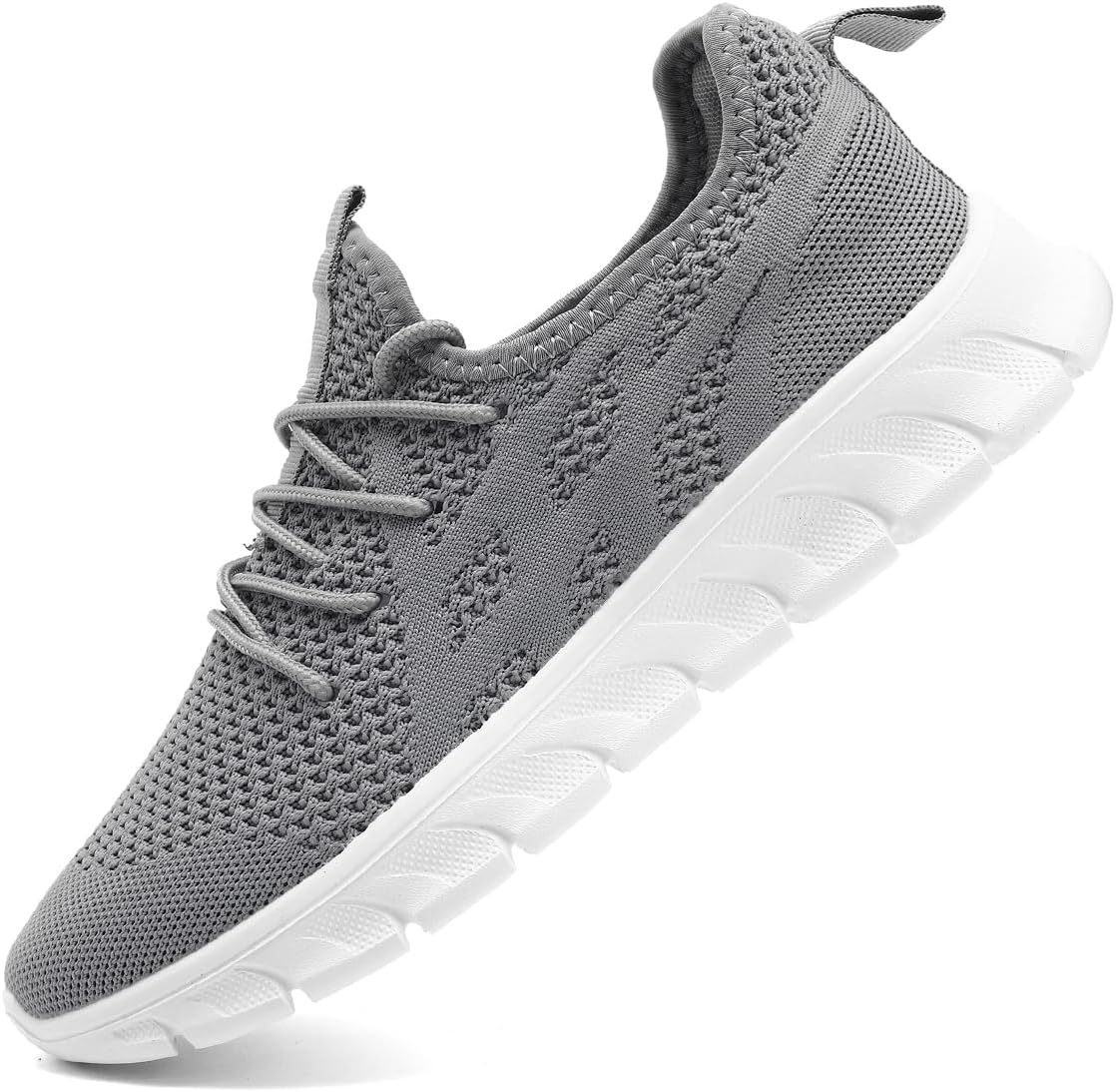 MGBDSZ Womens Running Shoes Lightweight Walking No Slip Sneakers Tennis Gym Breathable Sports Athletic Workout Casual Fashion Fitness Comfortable Shoes Light_Gray Size US 9