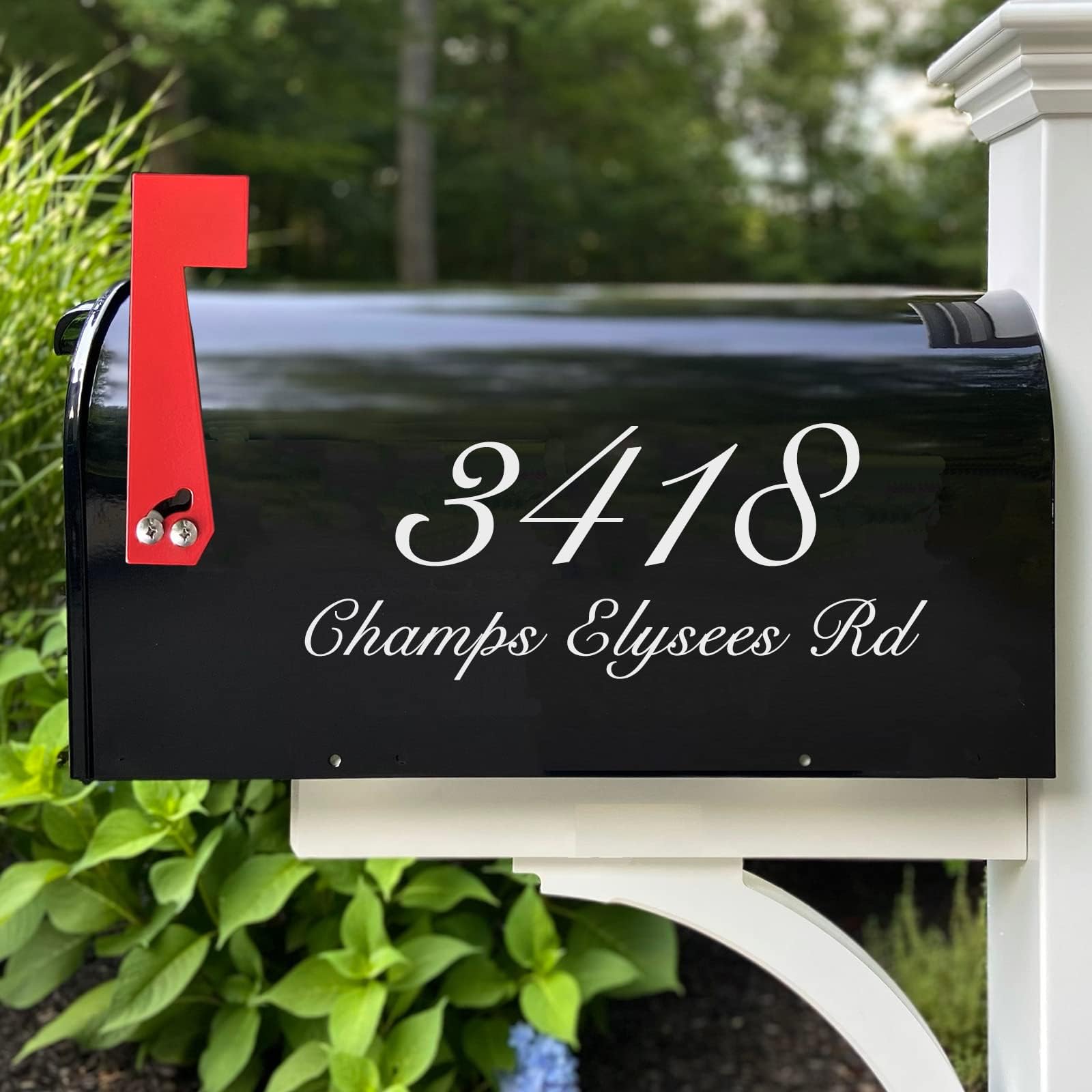 Custom Reflective Mailbox Numbers and Street Address Decal - CMN09