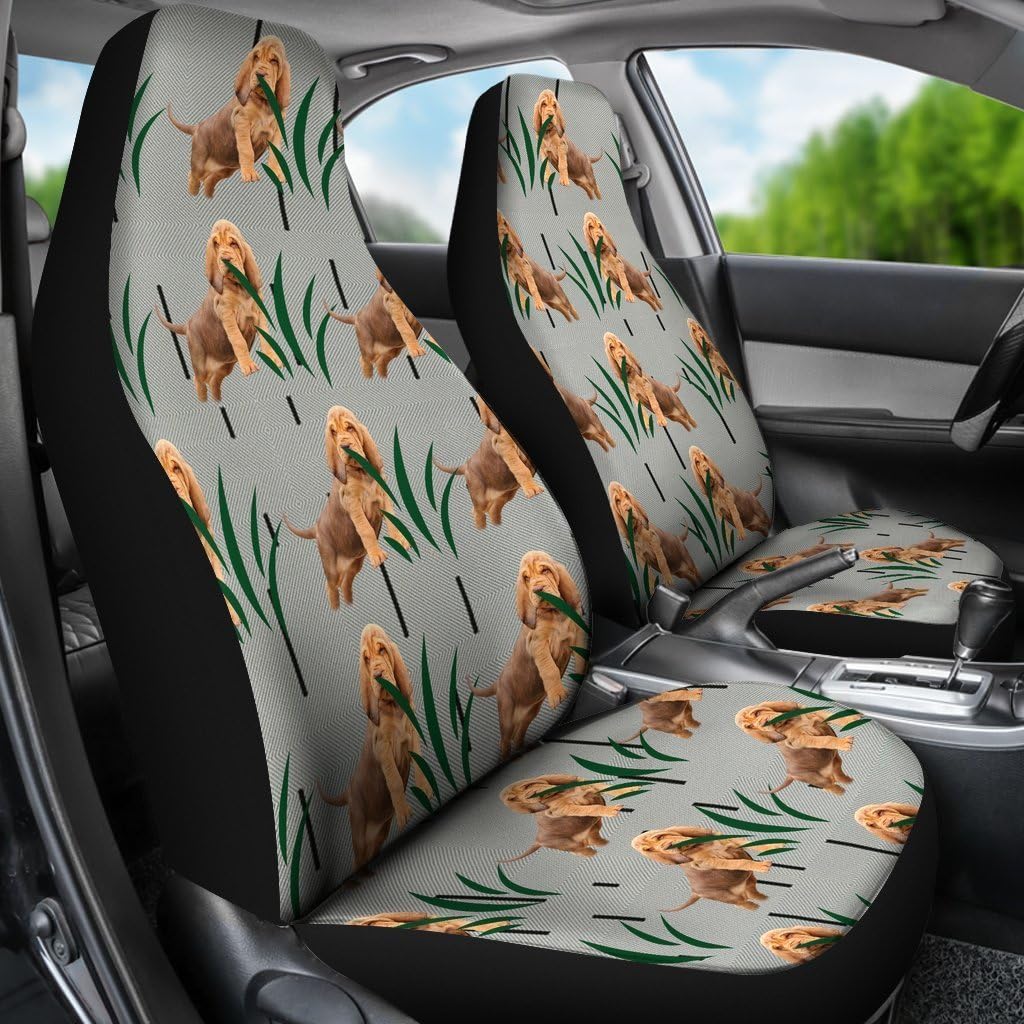 Bloodhound Dog Patterns Print Car Seat Covers