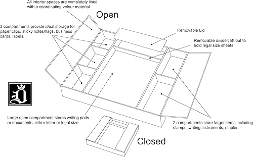 Miniatura 7 de Dacasso Organizador de sala de conferencias mejorado de cuero marrón chocolate clásico