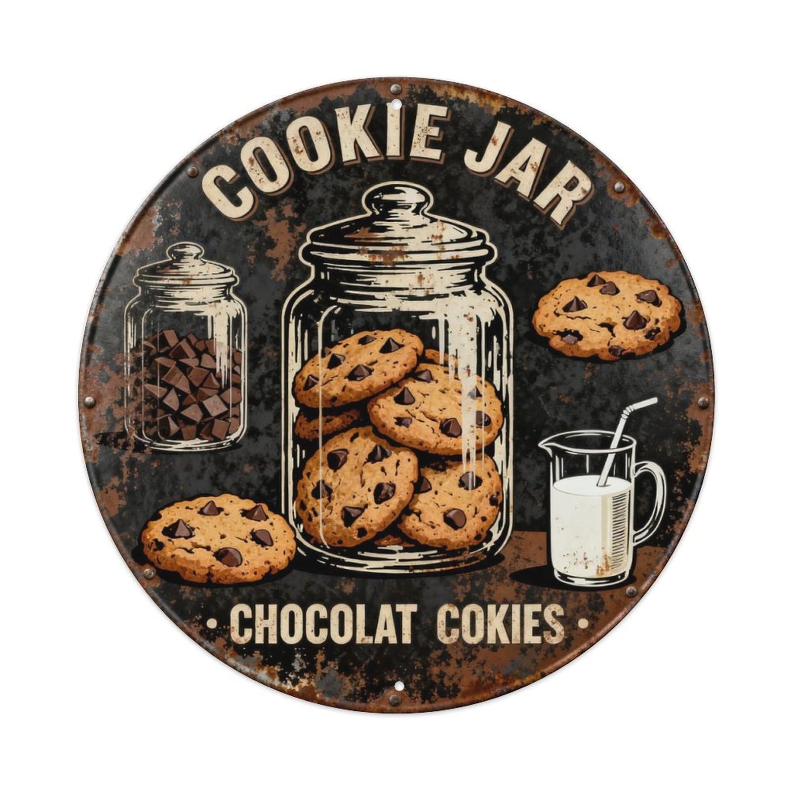 COOKIE JAR Metal Tin Sign Plaque