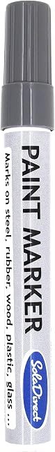 Oil-based Paint Marker Pen Permanent for Tyres Rubber Stone Leather Fabric Plastic Glass (Grey)