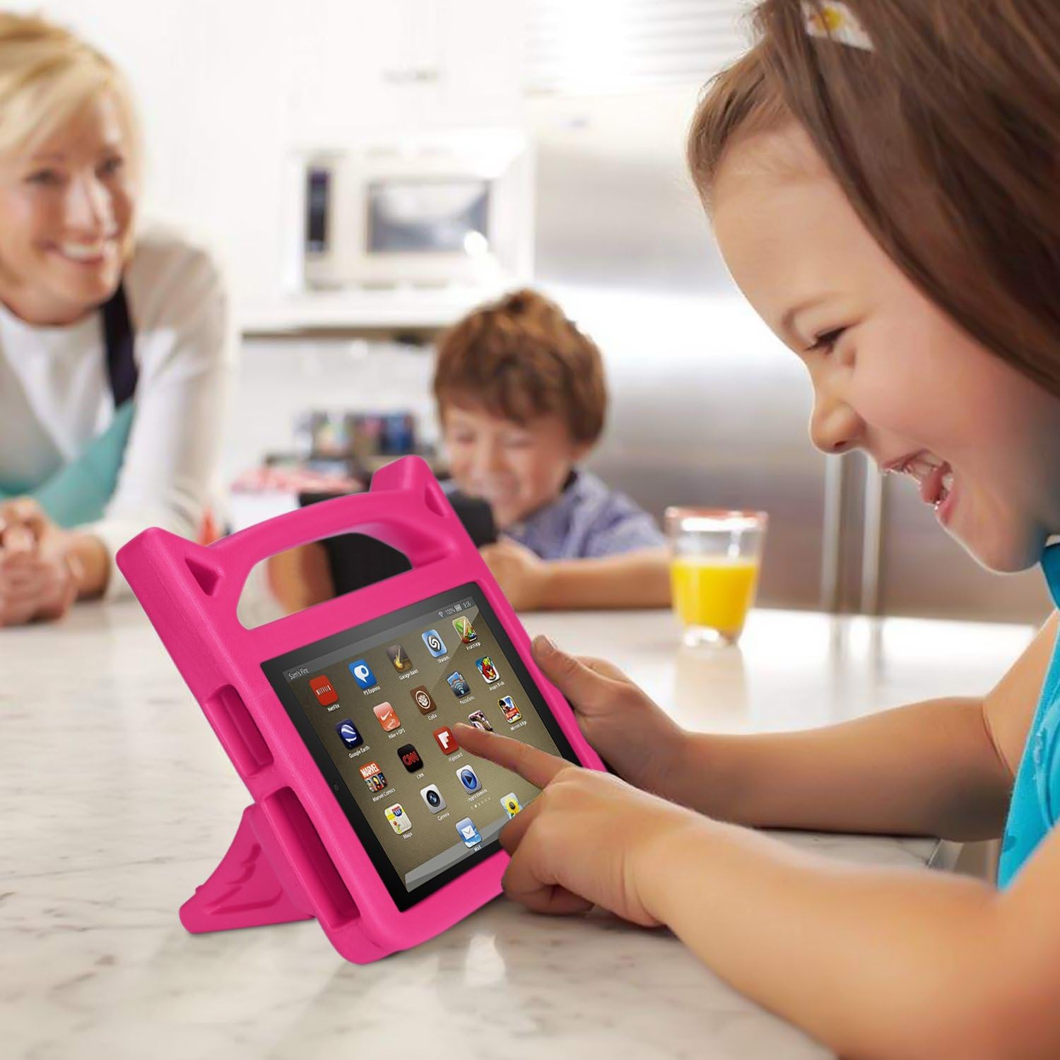 Step-by-step installation guide for DiHines Fire 7 Tablet Case