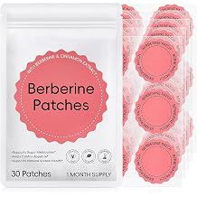 Berberine Patches | Appetite Management & Berberine Support | Plant-Based Formula for Women and Men | 30 Transdermal Patches 30
