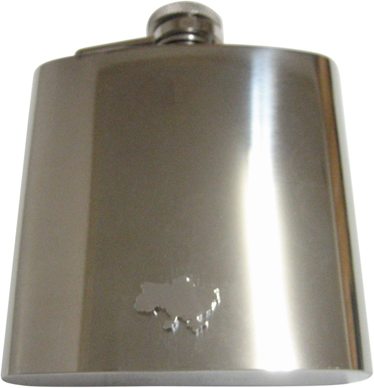 Kiola Designs Ukraine Map Shape Pendant 6 Oz. Stainless Steel Flask