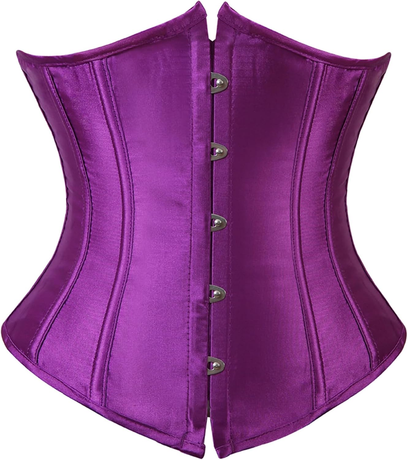 Women Vintage Bustier Top Strapless Sexy Lace Up Boned Overbust Corset Tops with Drawstring