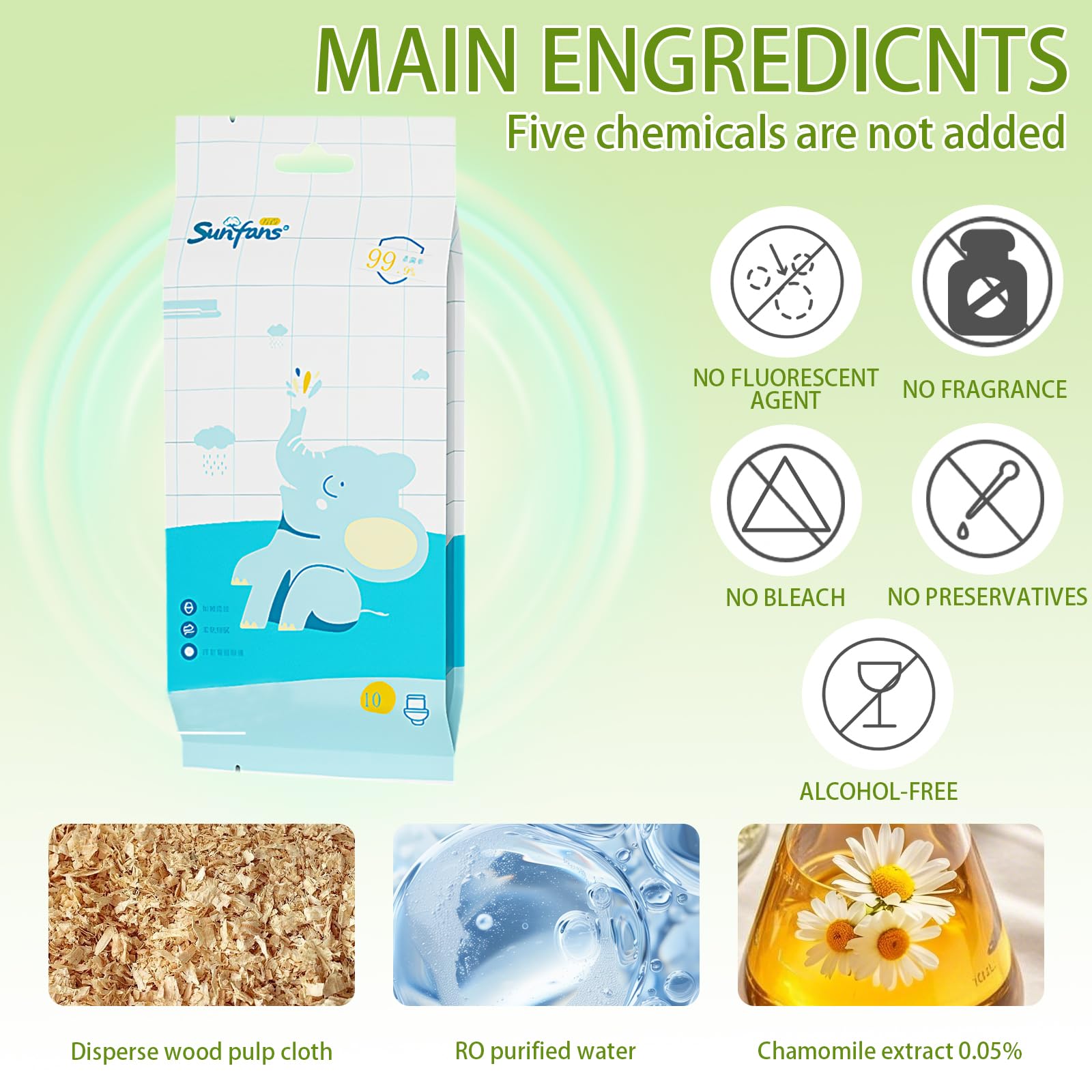 50 Piezas Toallitas Humedas Water Wipes Lingettes Douces Et Non Irritantes Respectueuses De La Peau Adaptées À La Maison Au Bureau Et À L'extérieur