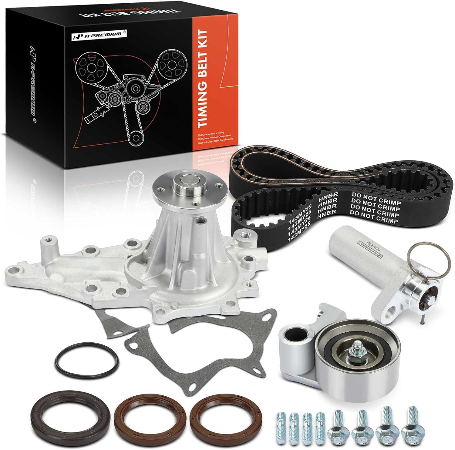A-Premium Engine Timing Belt Kit with Water Pump Compatible with Lexus IS300 2001-2005, GS300 1998-2005 - DOHC 3.0L
