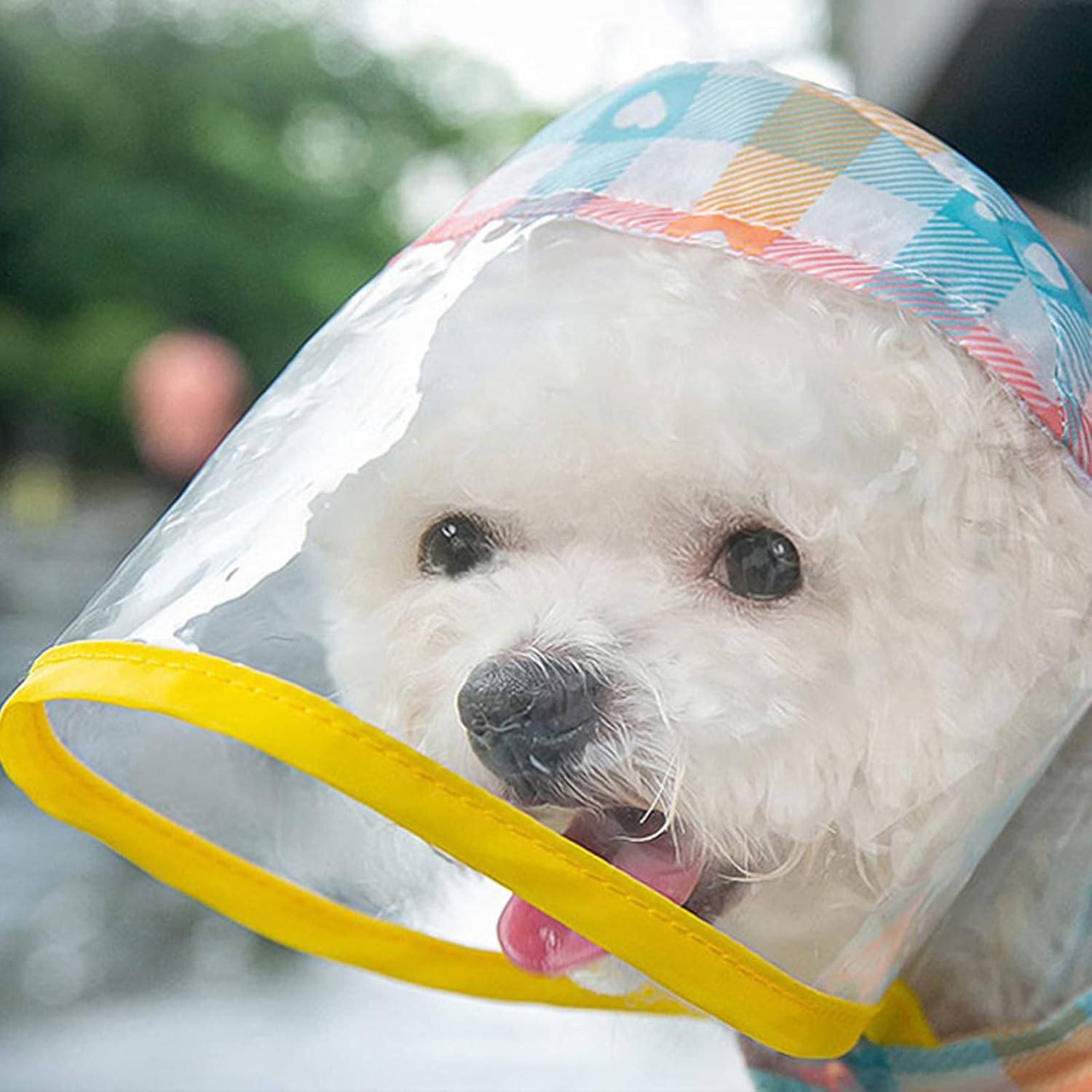 Raincoat Hooded Breathable Waterproof Dog Jumpsuit Raincoat with Transparent Brim Rain Poncho Jacket Rainwear for Small Dogs