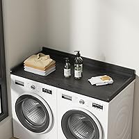 Vista 3 de Encimera de lavadora y secadora, encimera de lavadora y secadora, encimera de lavadora y secadora de madera maciza, encimera de lavandería de 54