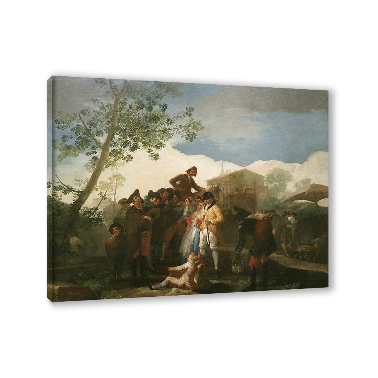 Klasyczny obraz na płótnie sztuka ścienna - Francisco de Goya słynne wydruki ścienne reprodukcja na płótnie - niewidomy gitarzysta plakat, dzieło sztuki, obrazy na płótnie do dekoracji domu, 30 x 35
