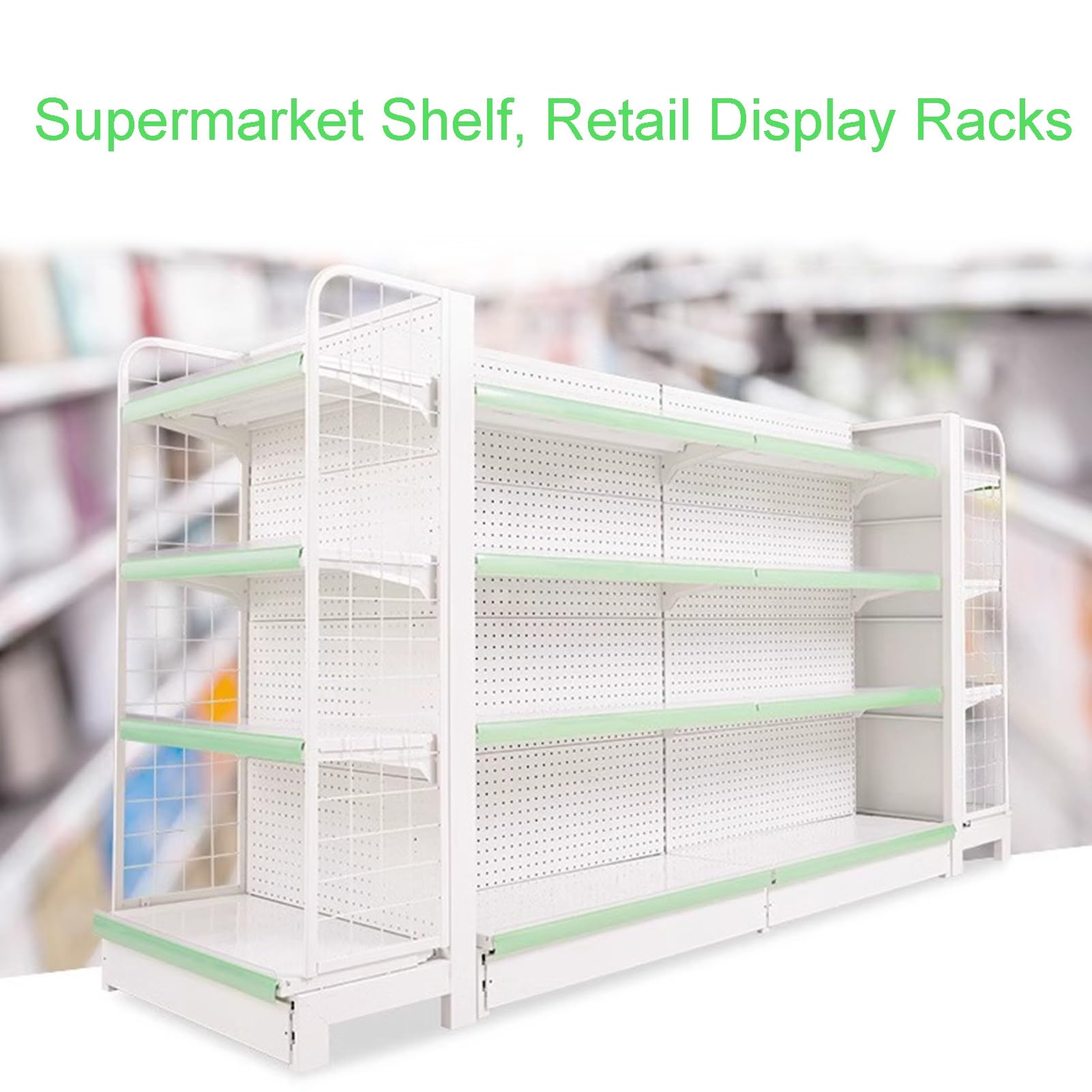 Verkaufsregale, 5-stöckiger Snack- und Süßwaren-Organizer, Regaletikettenhalter für Supermärkte, Stehregale für Convenience-Stores, Schwerlast-Metallrahmenregal，White 48.03x15.75x53.15 in