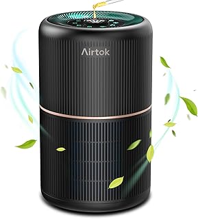 AIRTOK HEPA Air Purifier for Home Bedroom with Fragrance Sponges | 4-In-1 H13 True HEPA Air Filter for Smoke Dust Pollen Pet Dander Odors