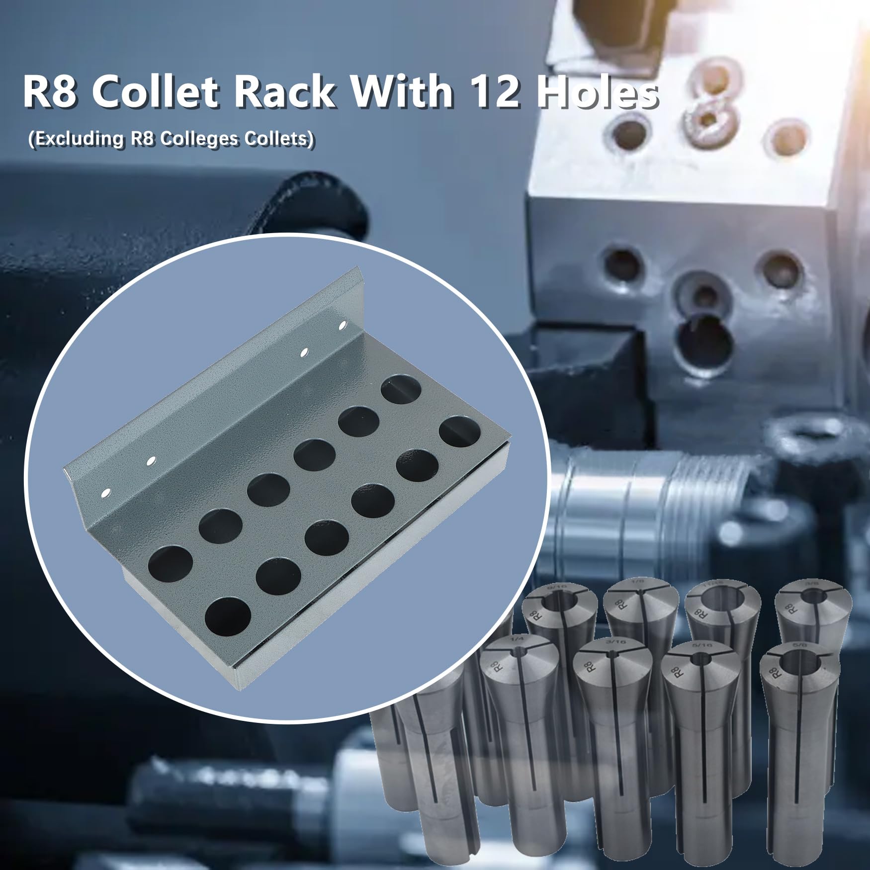 WFLNHB R8 Collet Rack With 12 Holes R8 Collet Holder — Amazon image 7