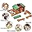 Wondertoys 269 Pieces Real Wood Logs Set Ages 3+, Classic Building Log Gift Set for Boys/Girls- Creative Construction Engineering - Top Blocks Game Kit - Preschool Education Toy