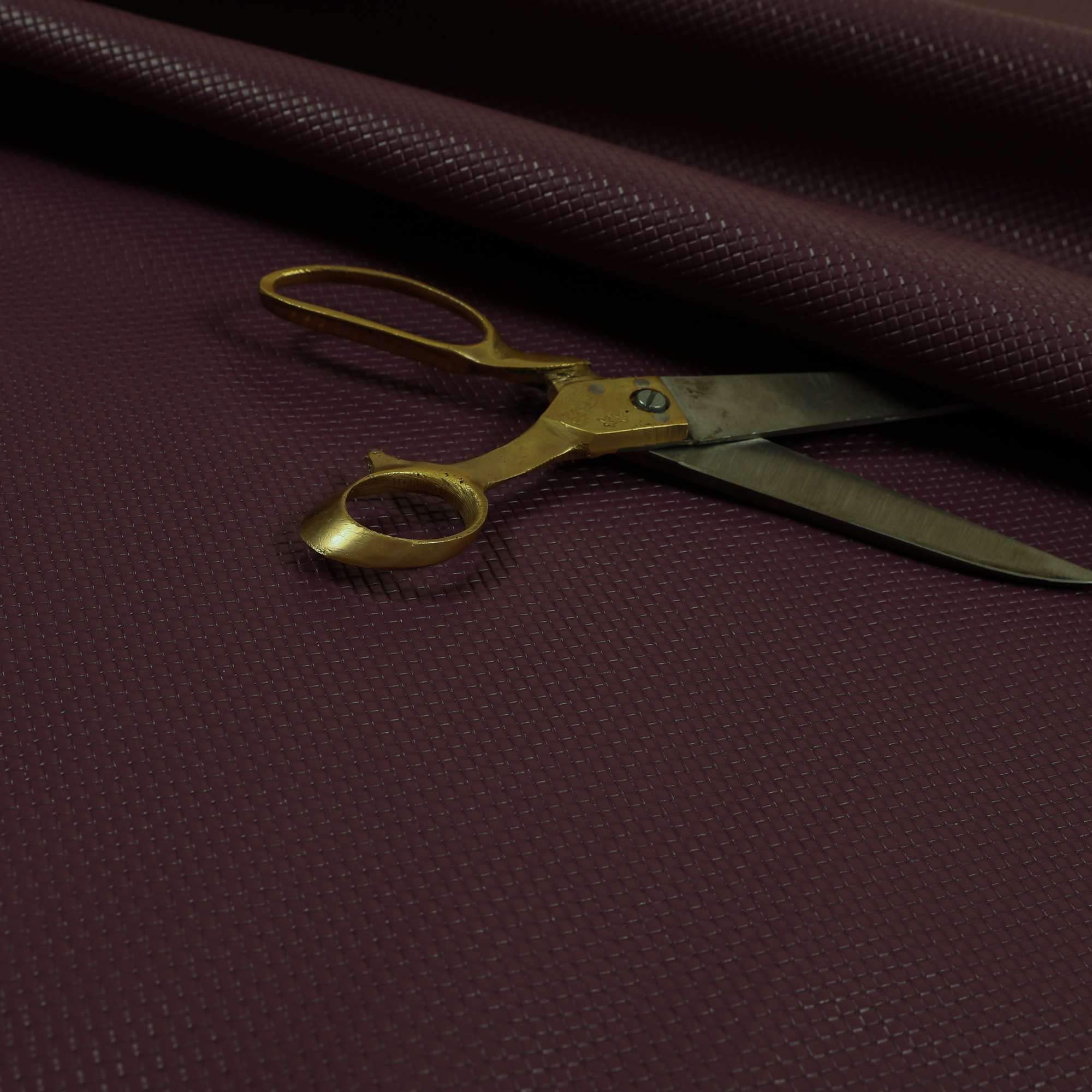 Redbrick Mill Fabrics Flame Retardant Mini Quilted Textured Plain Durable Leather in Purple Vinyl Upholstery Fabric (Per Metre) โ image 1